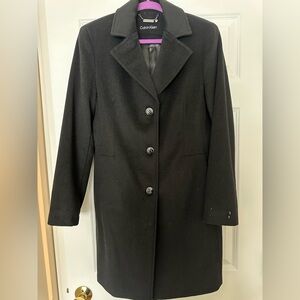 NWOT* Calvin Klein Women’s Black Pea Coat- Size 8